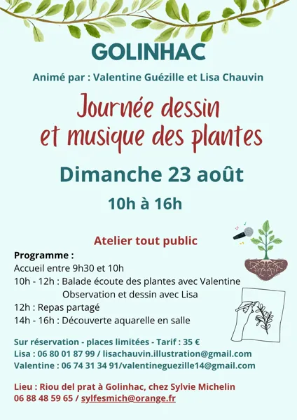 Journée dessin et musique des plantes