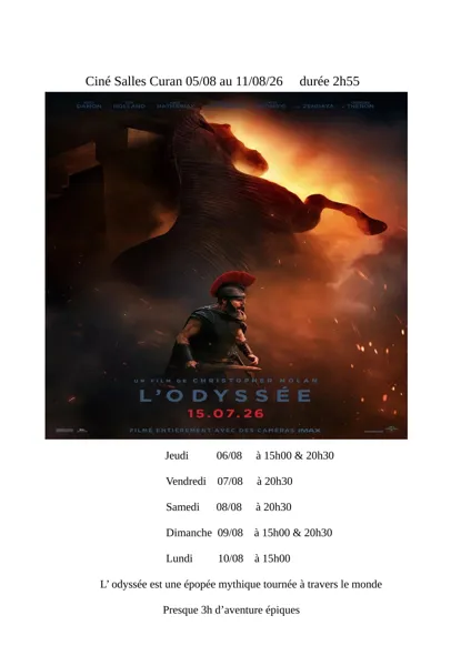 Ciné Salles Curan : L'odyssée