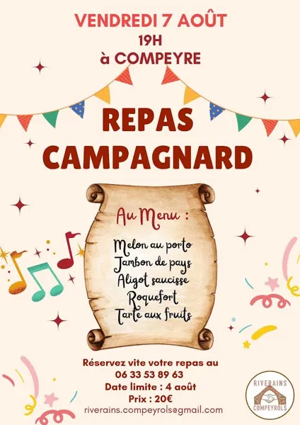 Repas campagnard Compeyre