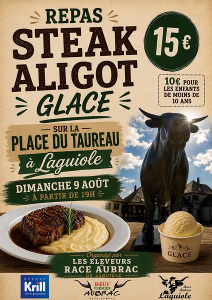 Repas steak aligot
