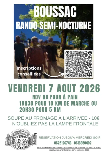 Rando Semi-Nocturne avec soupe au fromage
