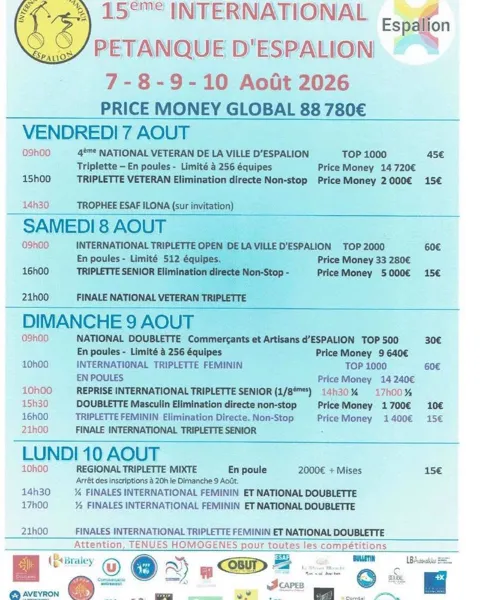 International de Pétanque - Manche à Bozouls