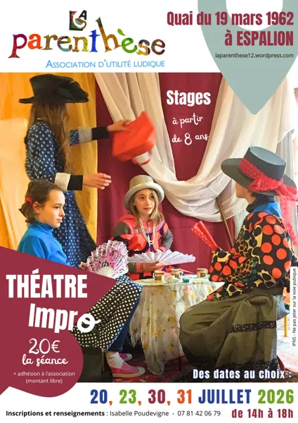 Ateliers théâtre et improvisation de La Parenthèse