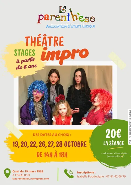 Ateliers théâtre et improvisation de La Parenthèse