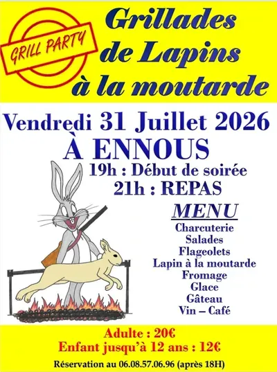 Soirée grillades de lapin à la moutarde