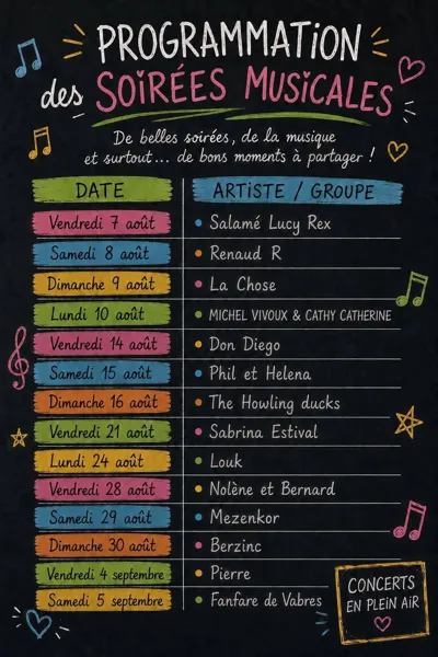 Les soirées musicales à la Paillotte Aveyronnaise