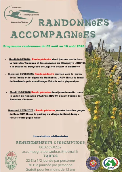 Sortie rando pédestre - Forêt des Trucques et les Cascades du Ménepeyre