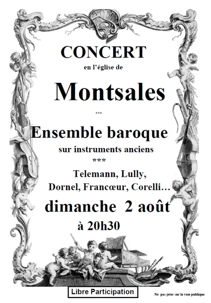 Concert de musique baroque à l'Eglise de Montsalès