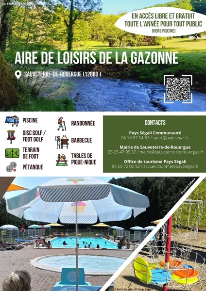 Aire de loisirs de La Gazonne - affiche, OFFICE DE TOURISME PAYS SEGALI