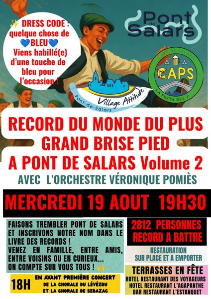 Record du monde du plus grand Brise Pied