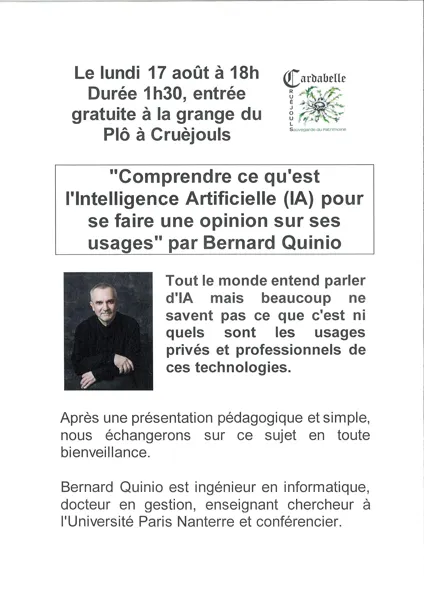 Conférence/Débat sur l'Intelligence Artificielle (IA)