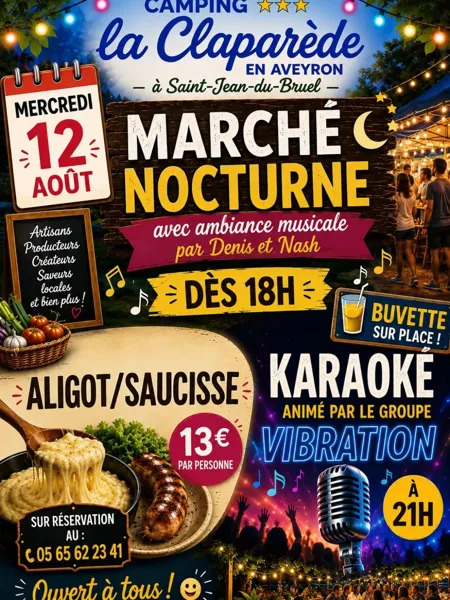 Marché nocturne animé