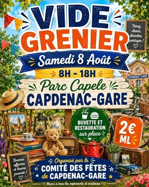 Vide-grenier à Capdenac-Gare