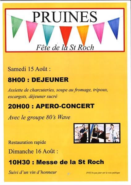 Pruines - Fête de la Saint Roch