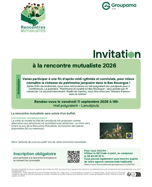 Rencontre mutualiste 2026 : randonnée et / ou visite