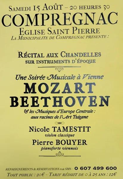 Concert violon et piano - Récital aux chandelles