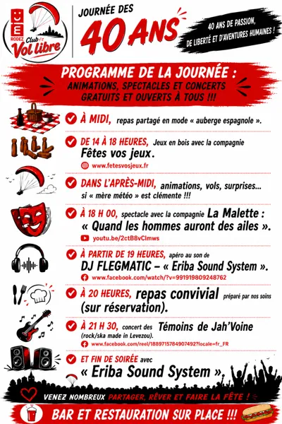 Club de vol libre - Journée des 40 ans
