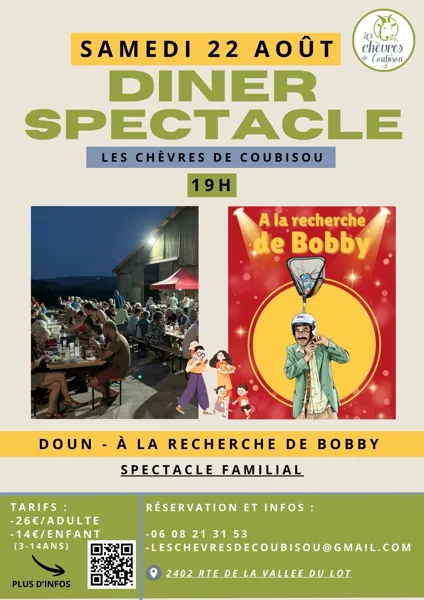 Dîner-spectacle à la ferme - À la recherche de Bobby