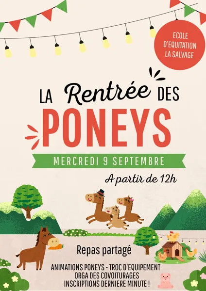 La rentrée des poneys à la Salvage ! Cours d'équitation à l'année, stages ...