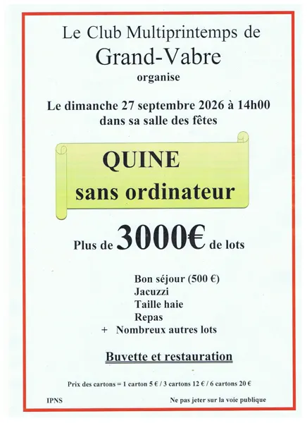 Quine club multiprintemps