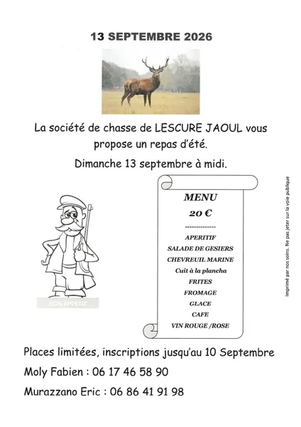 Repas de la société de chasse