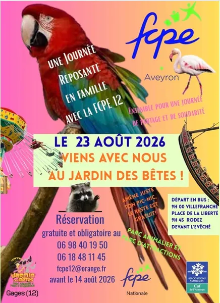Sortie avec la FCPE 12 au Jardin des Bêtes