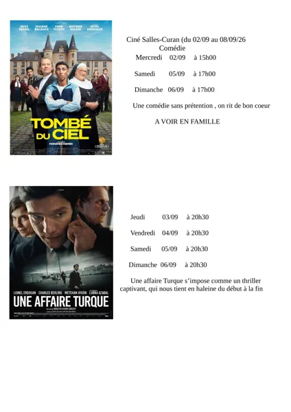 Ciné Salles Curan : Tombé du ciel