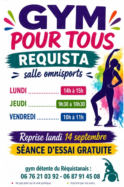 Gym pour tous - Gym Détente du Réquistanais
