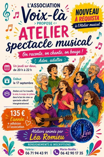 Atelier spectacle musical - Association « Voix-là »