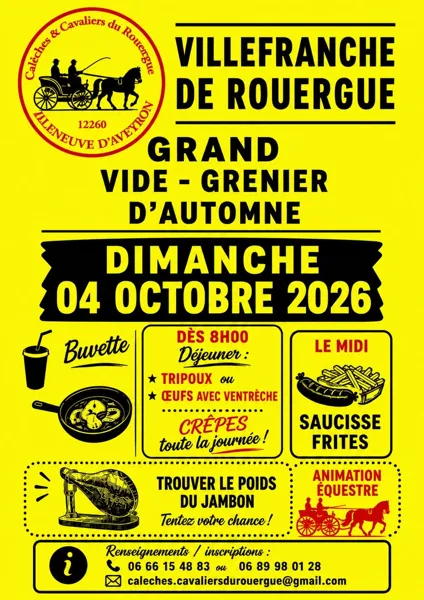 Grand vide grenier d'automne à Villefranche