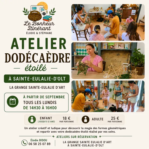 Atelier Vannerie : Dodécaèdres étoilés