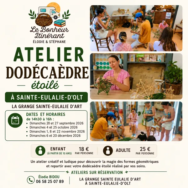 Atelier Vannerie : Dodécaèdres étoilés