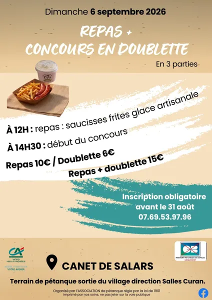 Repas et concours de pétanque