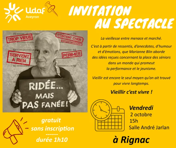 Spectacle « Ridée… mais pas fanée ! »