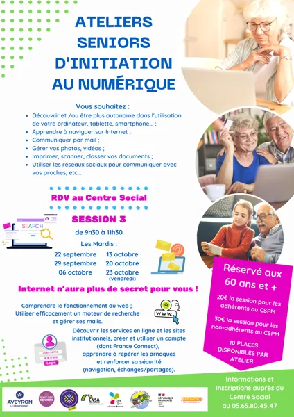 Ateliers seniors d'initiation au numérique