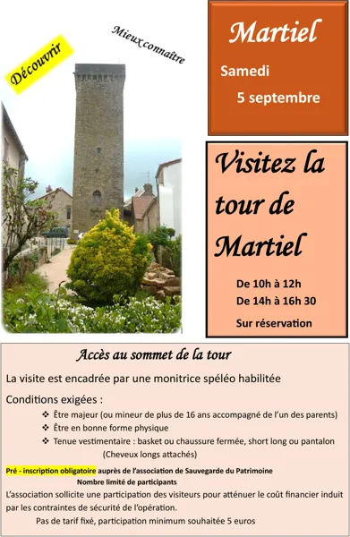 Visite de la tour de Martiel