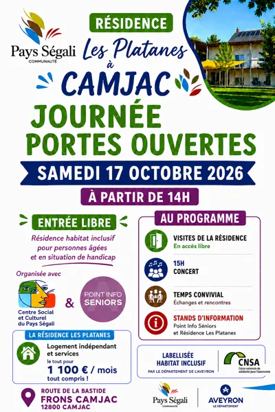 Journée portes ouvertes : Résidence les platanes à Camjac