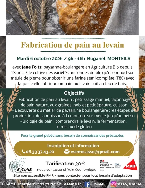 Fabrication de pain au levain