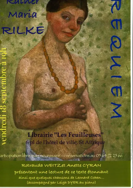 Lecture du Requiem de Rainer Maria Rilke