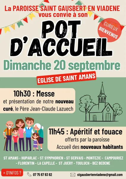 Pot d'accueil de la paroisse
