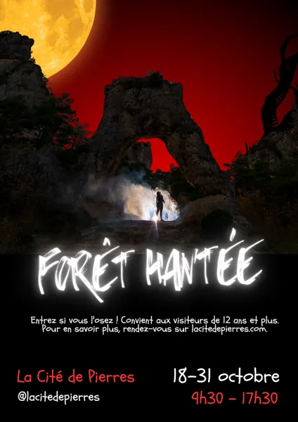 Halloween - La forêt hantée - La Cité de Pierres à Montpellier-Le-Vieux