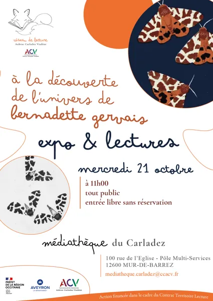 Exposition et lecture à la médiathèque du Carladez