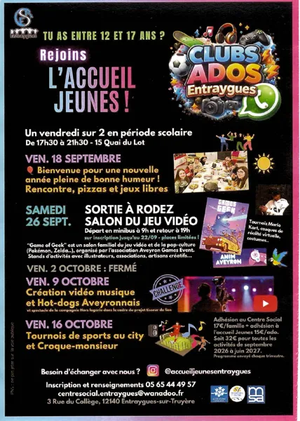 Accueil Jeunes Entraygues: Création vidéo musique et Hot-dogs Aveyronnais