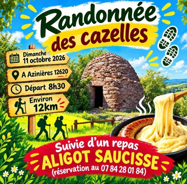 Randonnée des Cazelles et Repas Aligot Saucisse