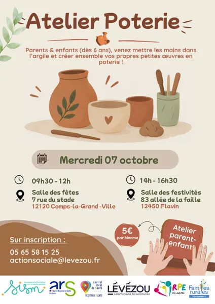 Atelier poterie- Atelier parent-enfant
