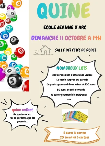 Quine de l'école Jeanne d'Arc