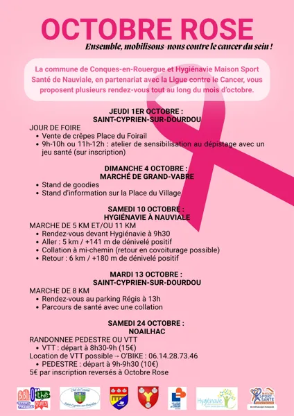 Randonnées VTT et Pédestre - Octobre Rose - Noailhac