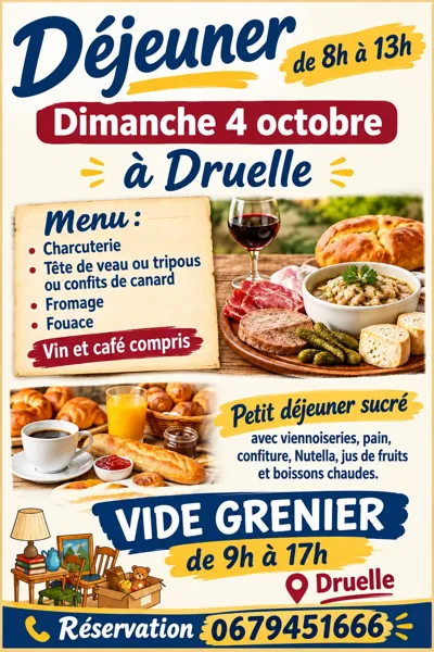 PETIT DEJEUNER/VIDE GRENIER