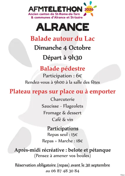 Balade autour du Lac, AFM TELETHON