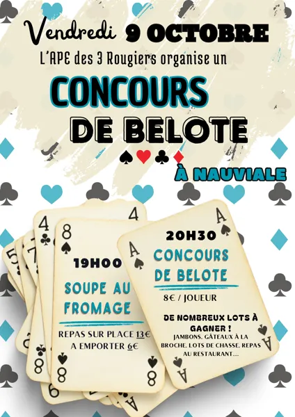 Concours de belote à Nauviale